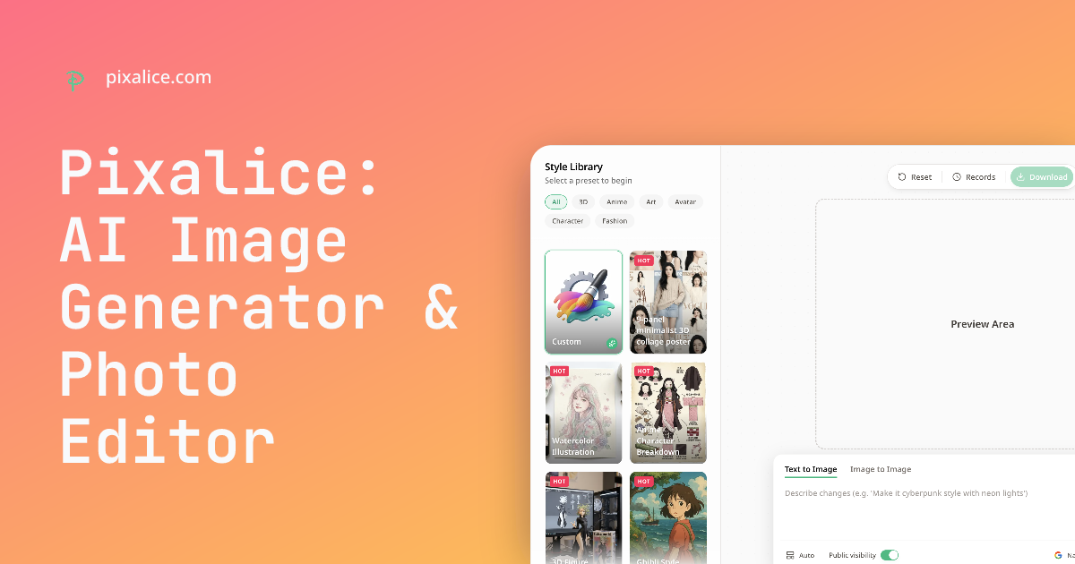 Pixalice preview